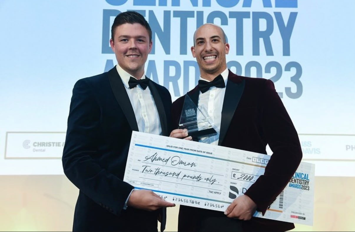 Receiving the award, Clinical Dentistry Awards 2023